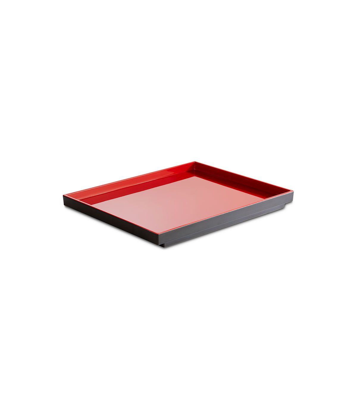 Plateau rectangulaire rouge 330x225mm PS (25 unités)