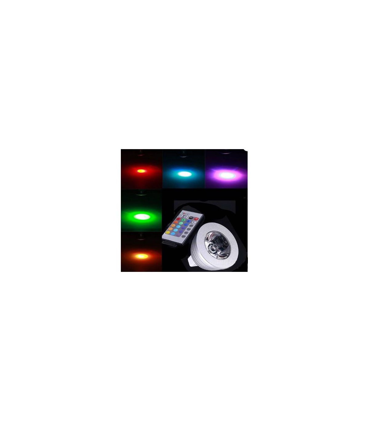 Télécommande pour ampoule à LED multicolore RVB