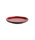 Assiette melamine rouge et noir Ø 19,5 cm